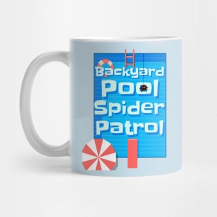 Backyard Swimming Pool Spider Patrol Mug